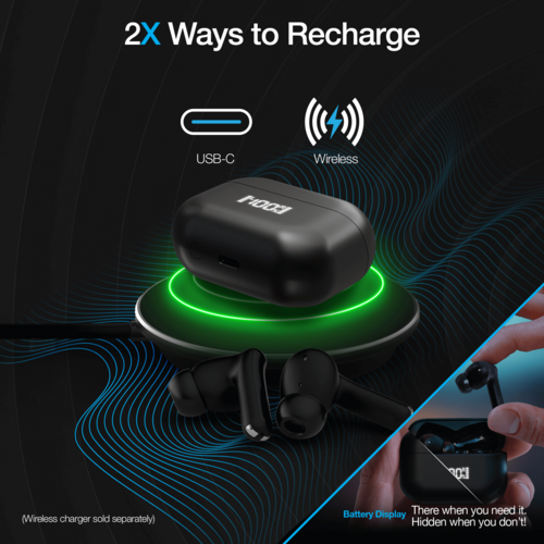 Naztech Xpods ANC Active Noise Cancelling True Wireless Earbuds with