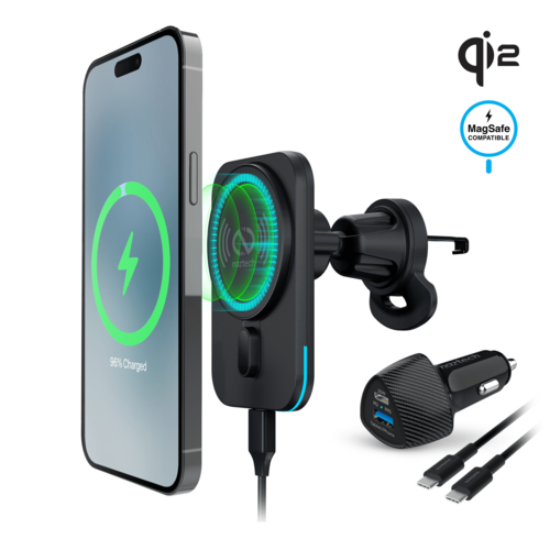 Naztech MagLock CAR 15W Magnetic Wireless Fast Charging Vent Mount