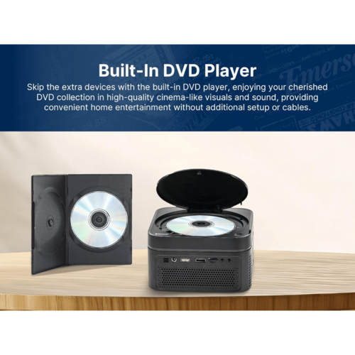Emerson 120" Home Theater LCD Projector Combo with Built-In DVD Player
