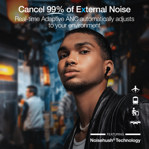 Naztech Xpods ANC Active Noise Cancelling True Wireless Earbuds with